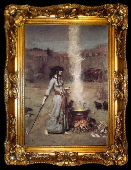 framed  John William Waterhouse The Magic Circle, ta009-2